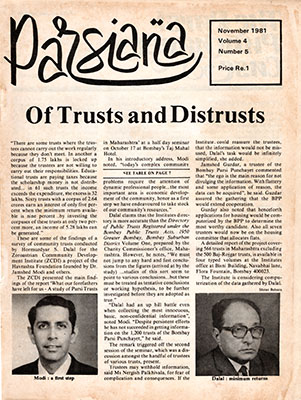 Cover of Parsiana, November 1, 1981