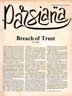 Cover of Parsiana, February 1982