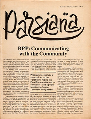 Cover of Parsiana, September 1982