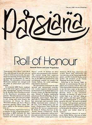 Cover of Parsiana, February 1983