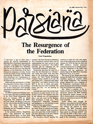 Cover of Parsiana, July 1983