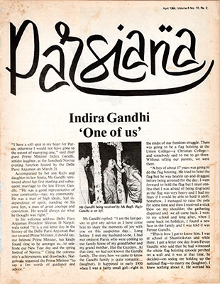 Cover of Parsiana, April 1984