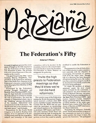 Cover of Parsiana, June 1984