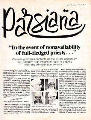 Cover of Parsiana, April 1985
