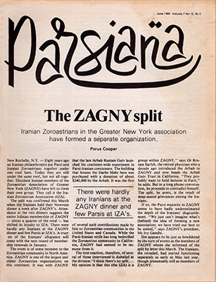 Cover of Parsiana, June 1985