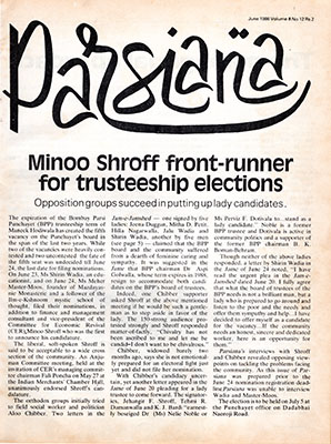 Cover of Parsiana, June 1986