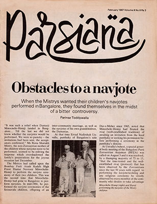 Cover of Parsiana, February 1987