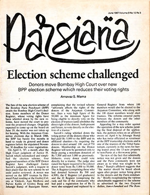 Cover of Parsiana, June 1987